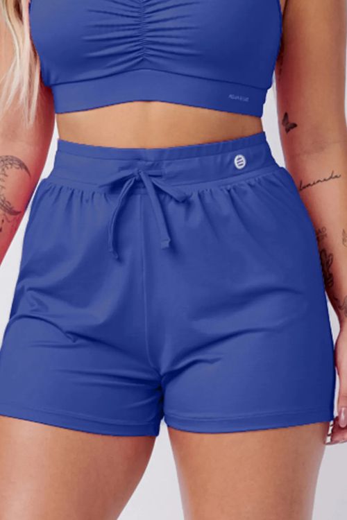 Short poliamida light azul