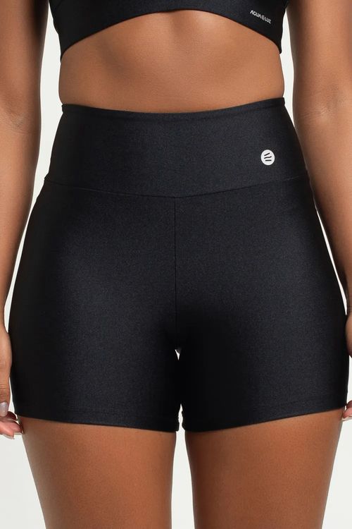 Short feminino poliamida preto