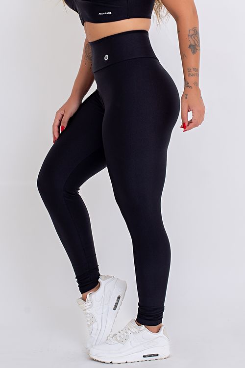 Calça legging feminina poliamida preta