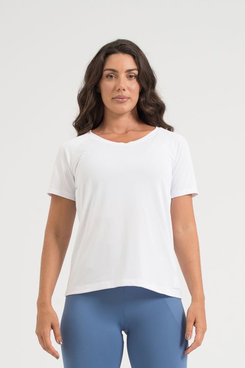 Camiseta de poliamida dry branca