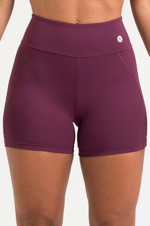 Short poliamida confort uva com detalhe pespontado