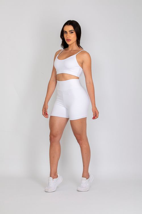 Conjunto de short poliamida Adaptiv branco básico