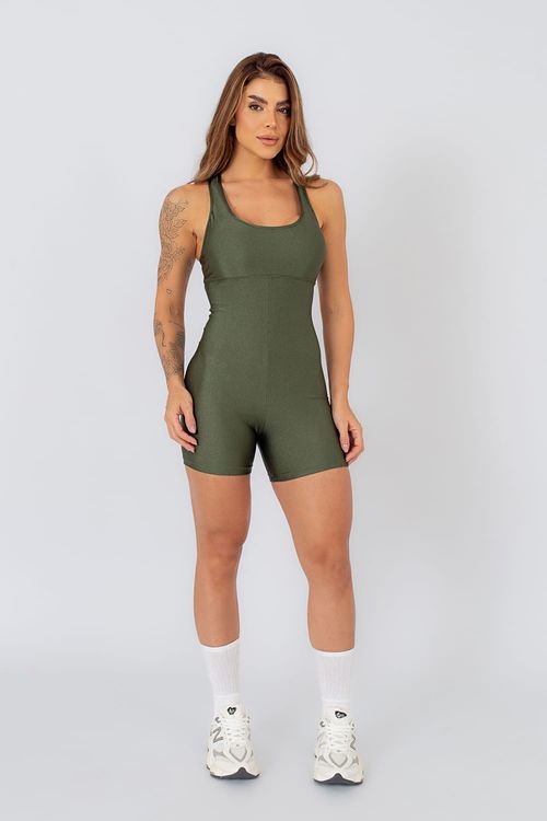 Macaquinho nadador poliamida verde militar