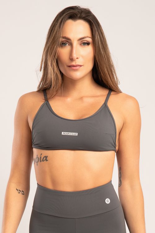 Top Comfort cinza níquel com alças e costas reguláveis