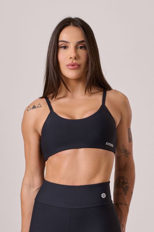 Top básico poliamida comfort preto