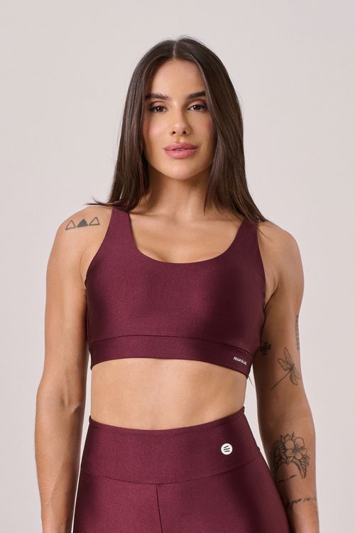 Top sustentação poliamida vinho