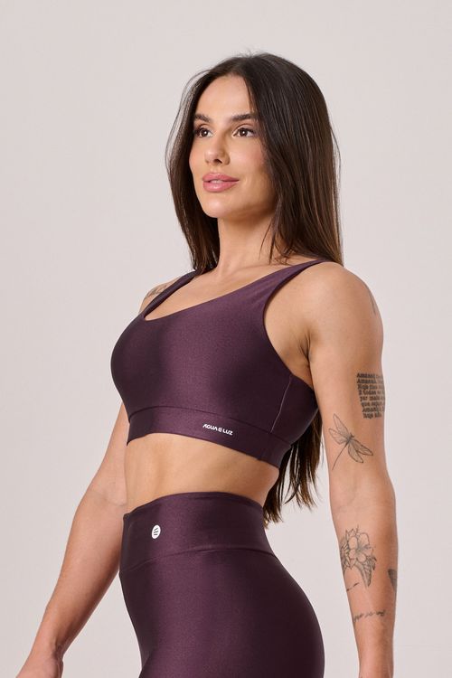 Top sustentação poliamida roxo uva